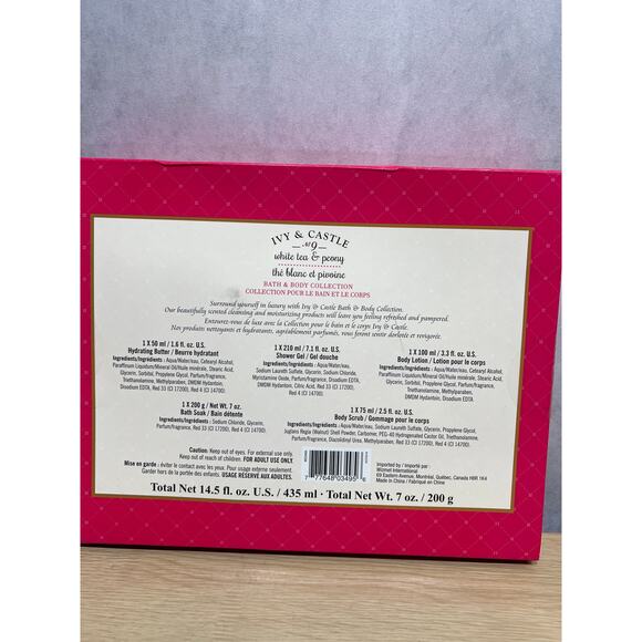 Ivy & Castle #9 White Tea & Peony Bath And Body Set New Sealed - Picture 4 of 4